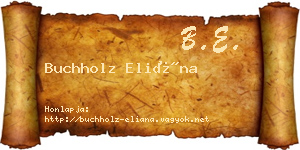 Buchholz Eliána névjegykártya